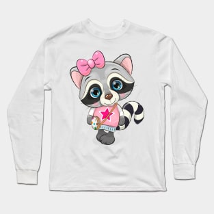 Cute Raccoon Long Sleeve T-Shirt